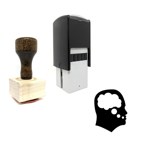"Cerebral" rubber stamp with 3 sample imprints of the image