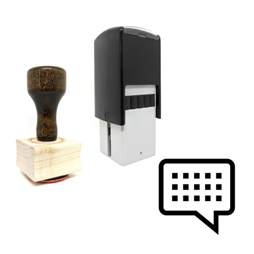 "Comment" rubber stamp with 3 sample imprints of the image