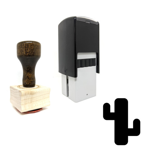 "Cactus" rubber stamp with 3 sample imprints of the image