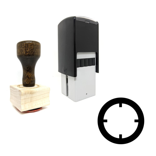 "Scope" rubber stamp with 3 sample imprints of the image