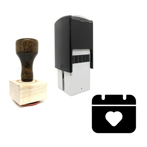 "Valentine Day" rubber stamp with 3 sample imprints of the image