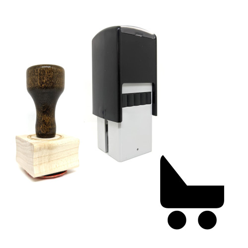 "Cart" rubber stamp with 3 sample imprints of the image