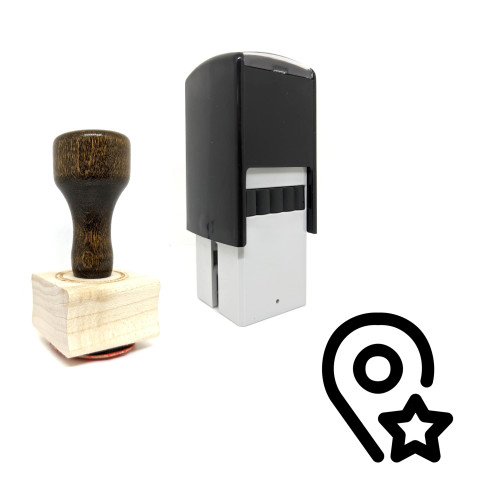 "Favorite Location" rubber stamp with 3 sample imprints of the image "Favorite Location" rubber stamp with 3 sample imprints of the image