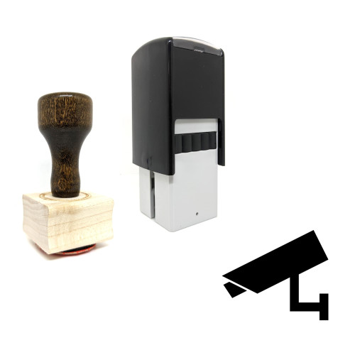 "CCTV" rubber stamp with 3 sample imprints of the image