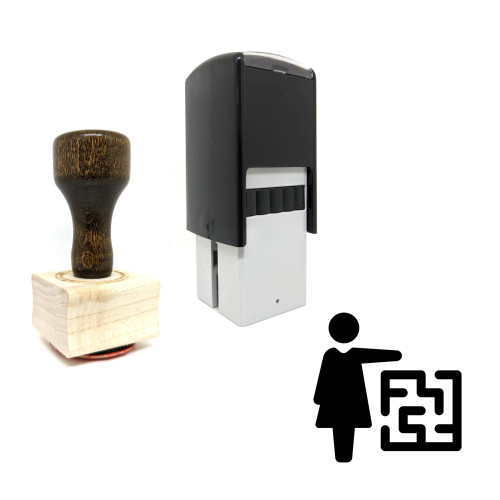 "Problem" rubber stamp with 3 sample imprints of the image