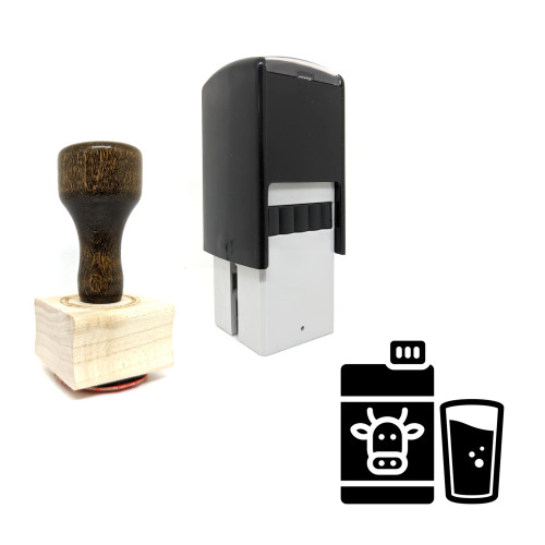 "Dairy" rubber stamp with 3 sample imprints of the image