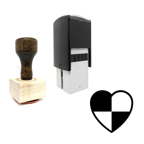 "Decorative Heart" rubber stamp with 3 sample imprints of the image