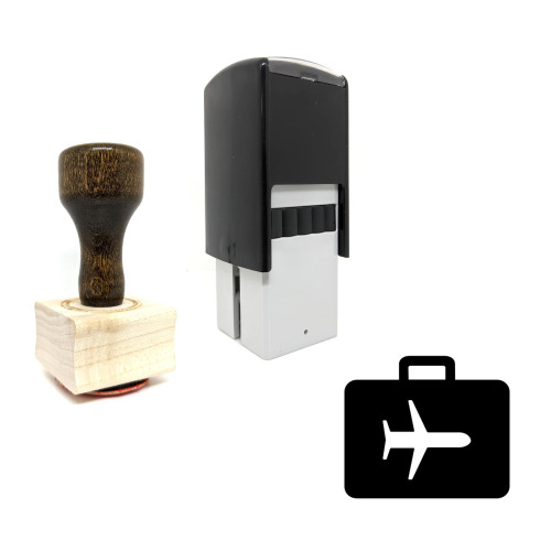 "Baggage" rubber stamp with 3 sample imprints of the image