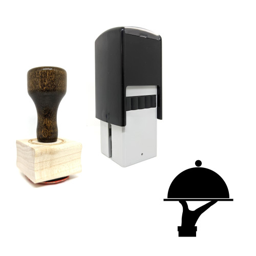 "Tray" rubber stamp with 3 sample imprints of the image