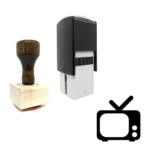 "Television" rubber stamp with 3 sample imprints of the image