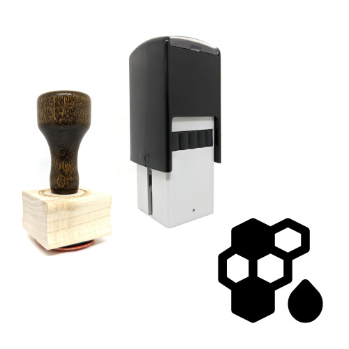 "Honey Comb" rubber stamp with 3 sample imprints of the image