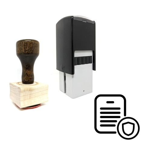 "Secure Document" rubber stamp with 3 sample imprints of the image