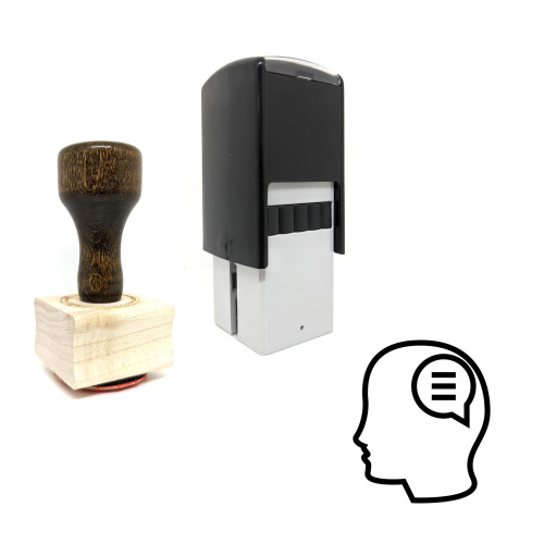 "Audio" rubber stamp with 3 sample imprints of the image