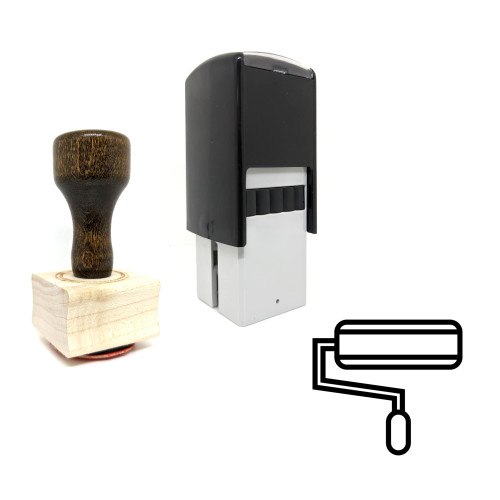 "Paint Roller" rubber stamp with 3 sample imprints of the image "Paint Roller" rubber stamp with 3 sample imprints of the image