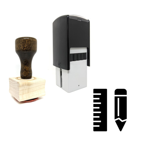 "Design Tools" rubber stamp with 3 sample imprints of the image