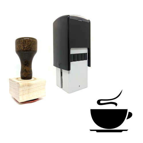 "Hot Coffee" rubber stamp with 3 sample imprints of the image