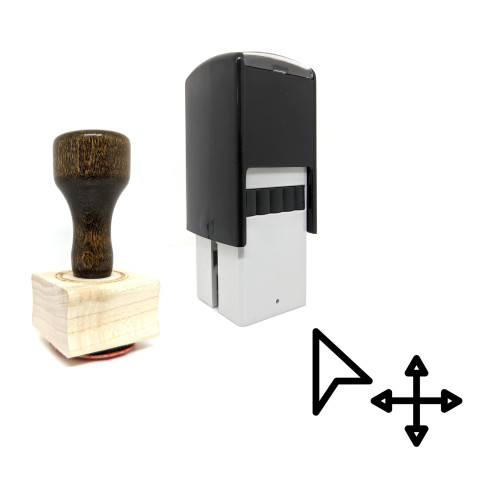 "Move Tool" rubber stamp with 3 sample imprints of the image