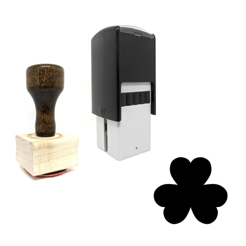 "Shamrock" rubber stamp with 3 sample imprints of the image