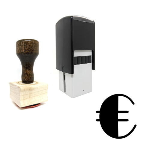 "Euro" rubber stamp with 3 sample imprints of the image