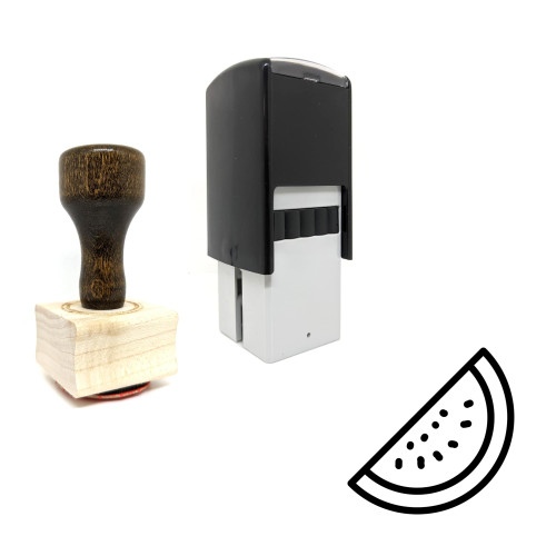 "Watermelon" rubber stamp with 3 sample imprints of the image