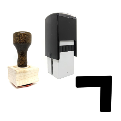 "Triangle Ruler" rubber stamp with 3 sample imprints of the image