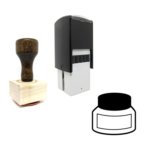 "Lotion" rubber stamp with 3 sample imprints of the image