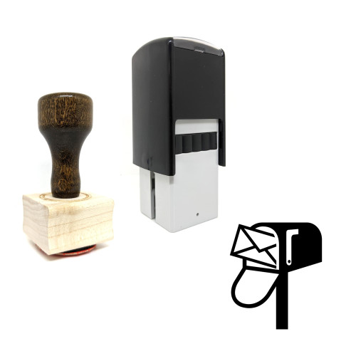 "Inbox Mail" rubber stamp with 3 sample imprints of the image