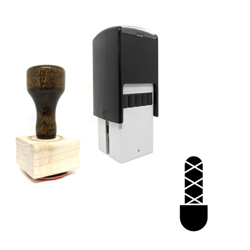 "Buffer" rubber stamp with 3 sample imprints of the image