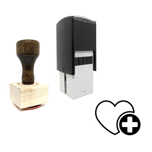 "Health" rubber stamp with 3 sample imprints of the image