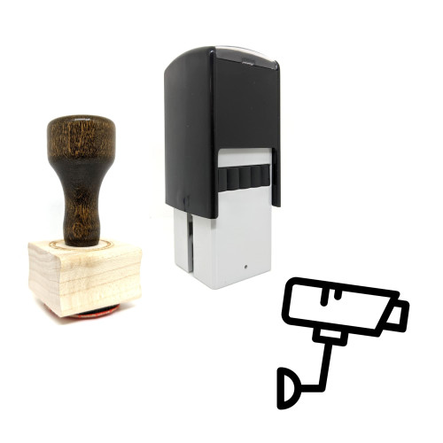 "Security Camera" rubber stamp with 3 sample imprints of the image