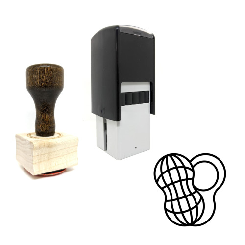 "Peanuts" rubber stamp with 3 sample imprints of the image