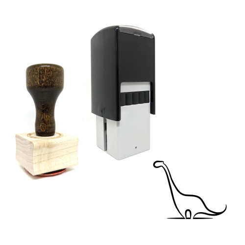 "Dinosaur" rubber stamp with 3 sample imprints of the image