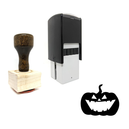 "Jack O Lantern" rubber stamp with 3 sample imprints of the image