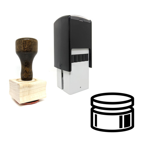 "Jar" rubber stamp with 3 sample imprints of the image