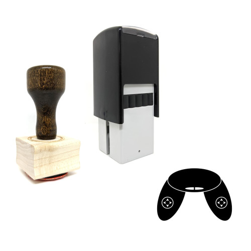 "Gamepad" rubber stamp with 3 sample imprints of the image