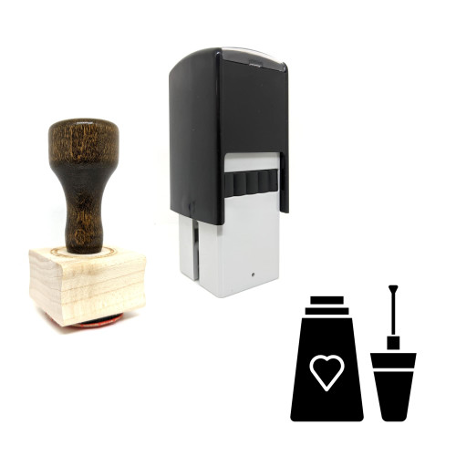 "Liquid Eyeliner" rubber stamp with 3 sample imprints of the image