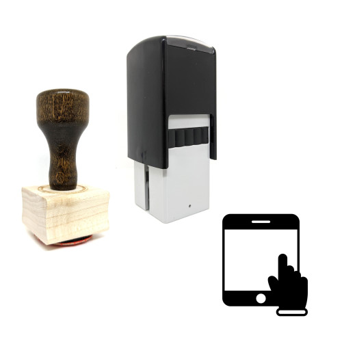 "Tablet" rubber stamp with 3 sample imprints of the image