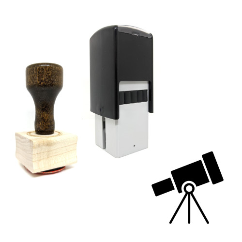 "Telescope" rubber stamp with 3 sample imprints of the image