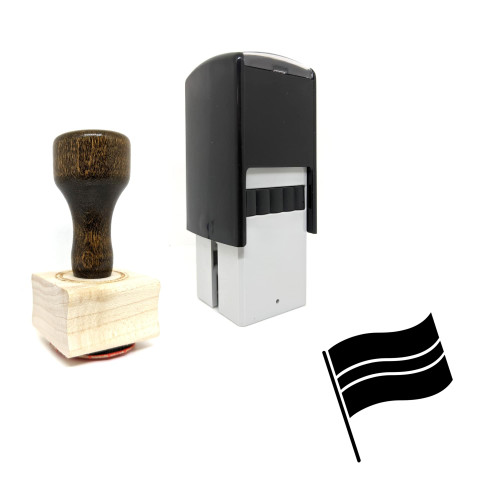 "Flag Of Botswana" rubber stamp with 3 sample imprints of the image