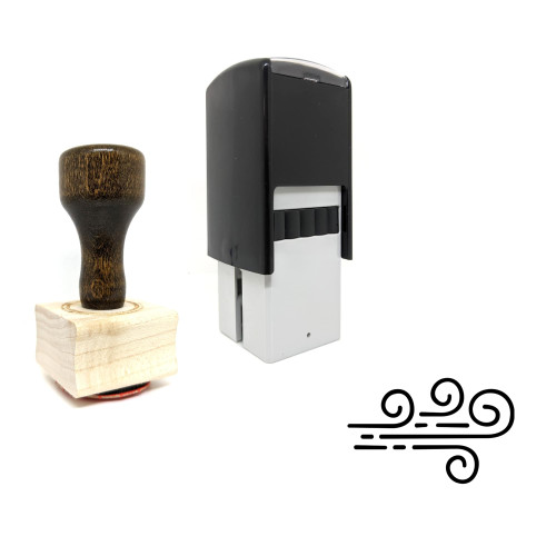 "Air" rubber stamp with 3 sample imprints of the image