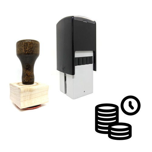 "INVEST MONEY" rubber stamp with 3 sample imprints of the image