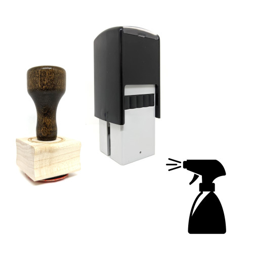 "Atomizer" rubber stamp with 3 sample imprints of the image