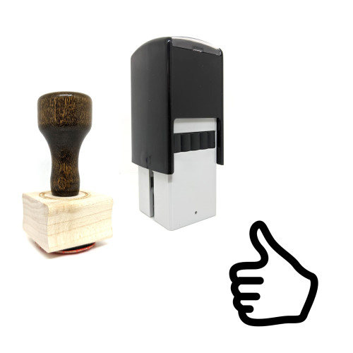 "Thumbs Up" rubber stamp with 3 sample imprints of the image