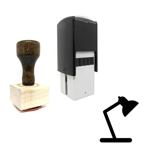 "Lamp" rubber stamp with 3 sample imprints of the image