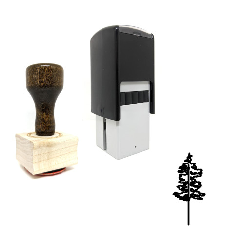 "Fir" rubber stamp with 3 sample imprints of the image