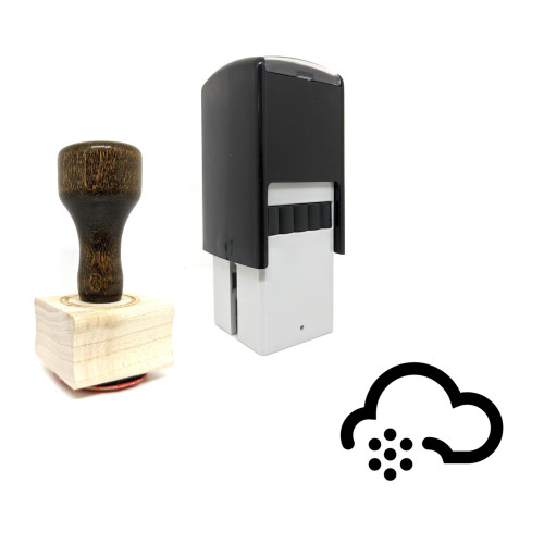 "Rain Cloud" rubber stamp with 3 sample imprints of the image
