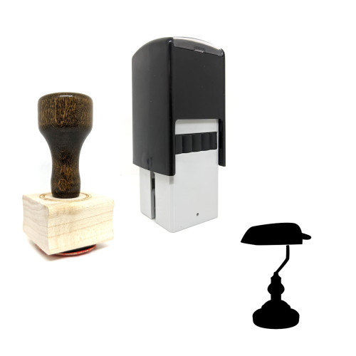 "Lamp" rubber stamp with 3 sample imprints of the image