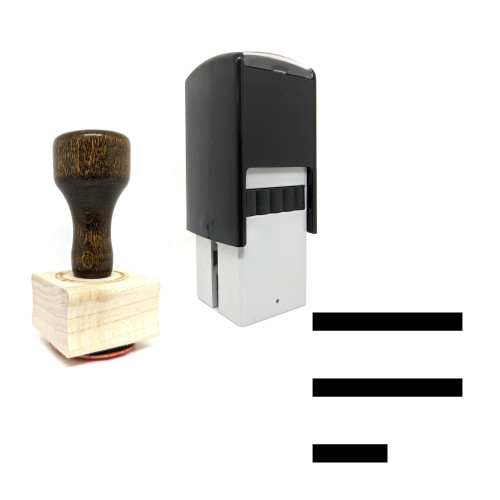 "Text Align Left" rubber stamp with 3 sample imprints of the image