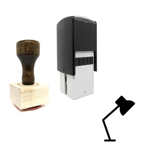"Office Lamp" rubber stamp with 3 sample imprints of the image