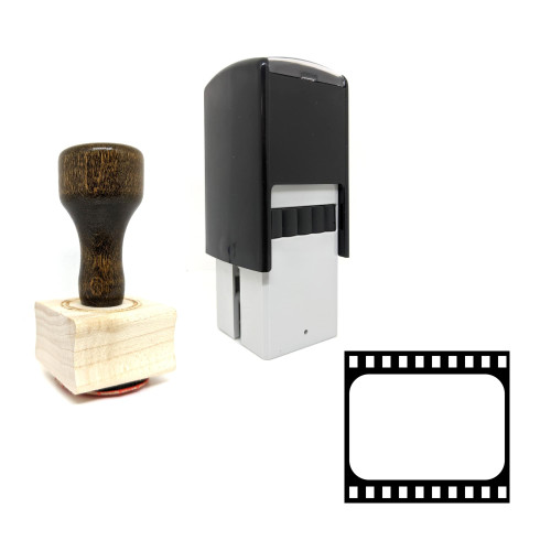 "Film" rubber stamp with 3 sample imprints of the image